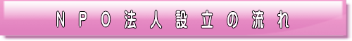 NPO法人設立の流れ